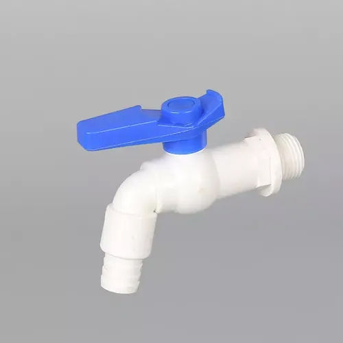 White-Blue Pastic Nozzle Tap