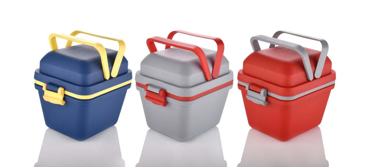 Airtight Lunch Box with Handle and Push Lock (2144)