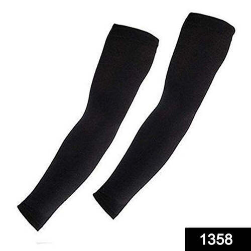 Multipurpose All Weather Arm Sleeves for Sports and Outdoor Activities (1358) - Black, 94 Grams | Ideal for Various Outdoor Uses, Comfortable Fit