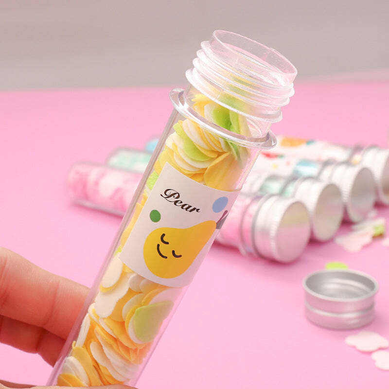 Portable Hand Washing Bath Flower Shape Paper Soap Strips In Test Tube Bottle