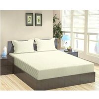 Striped Satin Double Bed Sheet