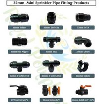 32mm Fittings Mini Sprinkler - Durable Plastic, Compact Design | Efficient Water Distribution, Ideal For Small Gardens And Potted Plants