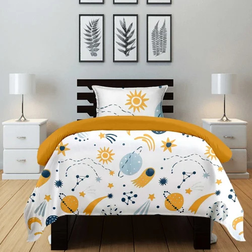 Cotton Printed Single Bed Sheet