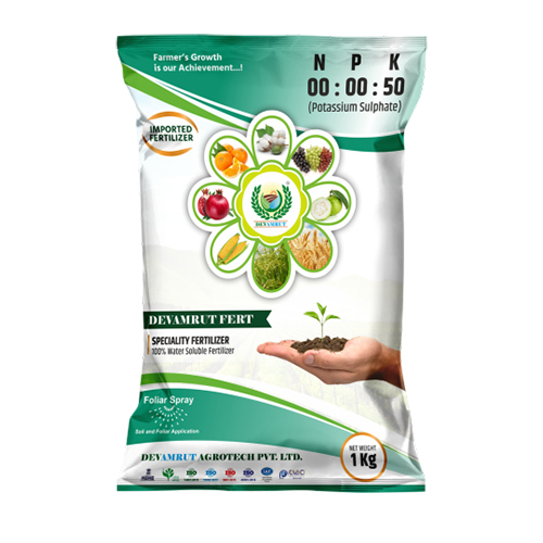 Water Soluble Fertilizer - Potassium Sulphate (00:00:50) Powder, 99.9% Purity | Enhances Soil Fertility, Supports Plant Development, Quick Release