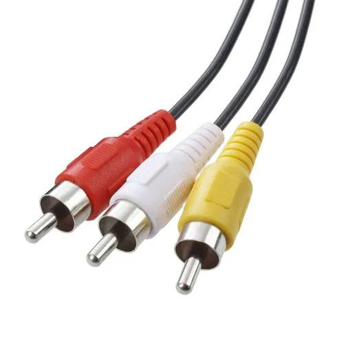 3rca Male To 3rca Silver Platted Male Stereo Audio Video Cable