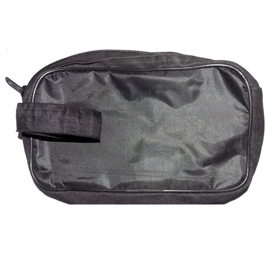 Portable Travel Hand Pouch/Shaving Kit Bag (20cm) for Multipurpose Use (Black) (0846)