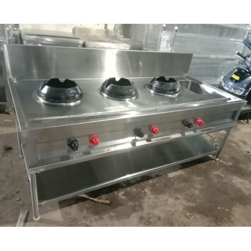 3 Burner Chinese Range With Sink