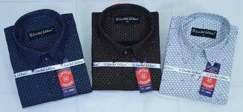 Printed Shirts - Cotton Material, Size S/M/L | Multicolor Design for Adult Males, Suitable for Rainy, Spring, Summer, and Winter Seasons