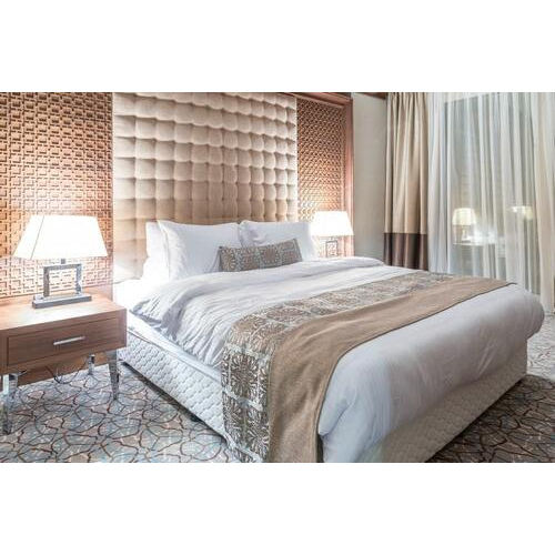 Premium Quality Plain Hotel Cotton Double Bedsheet