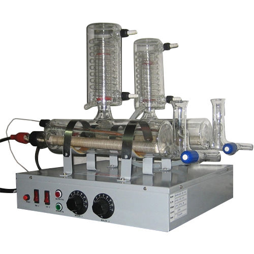 All Glass Double Distiller With Double Safety Equipment Materials: Metal