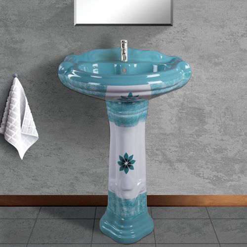 Coloured Wash Basin Pedestal