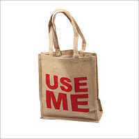 Eco Jute Bag - Jute Material, Customizable Size, Red 'Use Me' Print, Long Handle for Heavy Carrying