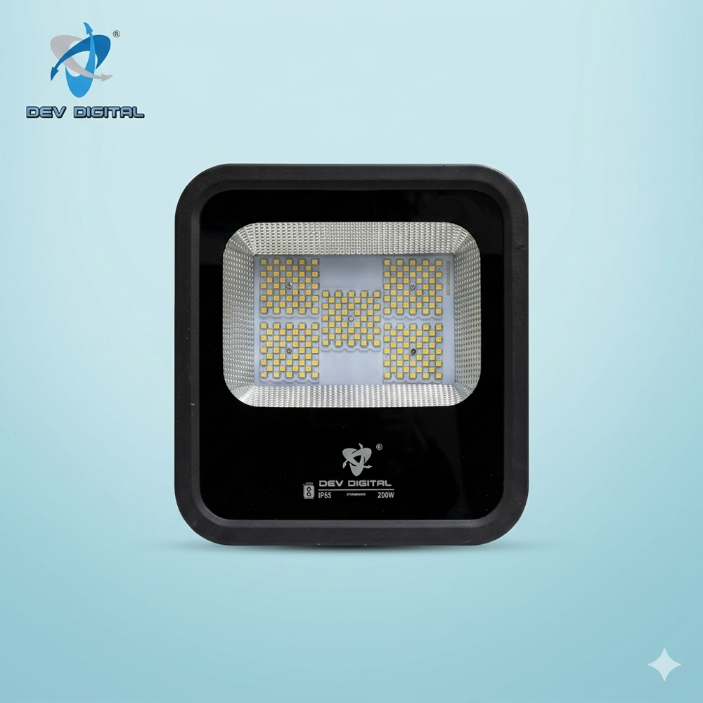 LED FLOOD LIGHT SLIM - 200W GALAXY WITH LENS