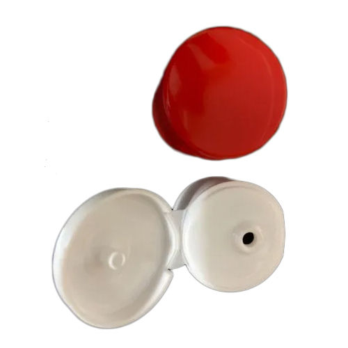 White & Red 28 Mm Flip Top Cap