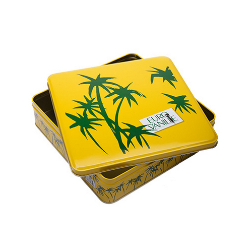 225X225X40Mm Square Tin Containers Food Safety Grade: Yes