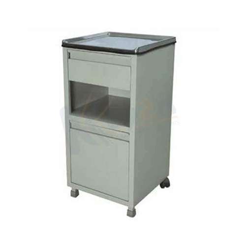 Medical Bedside Table with Storage Cabinet And Drawer