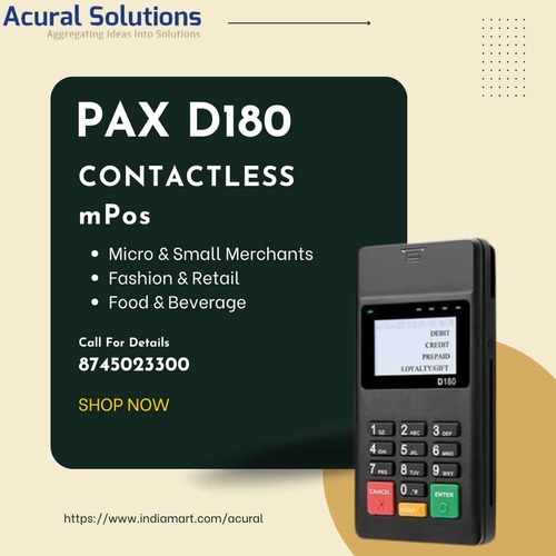 PAX D180 C Contactless mPOS Micro ATM Machine
