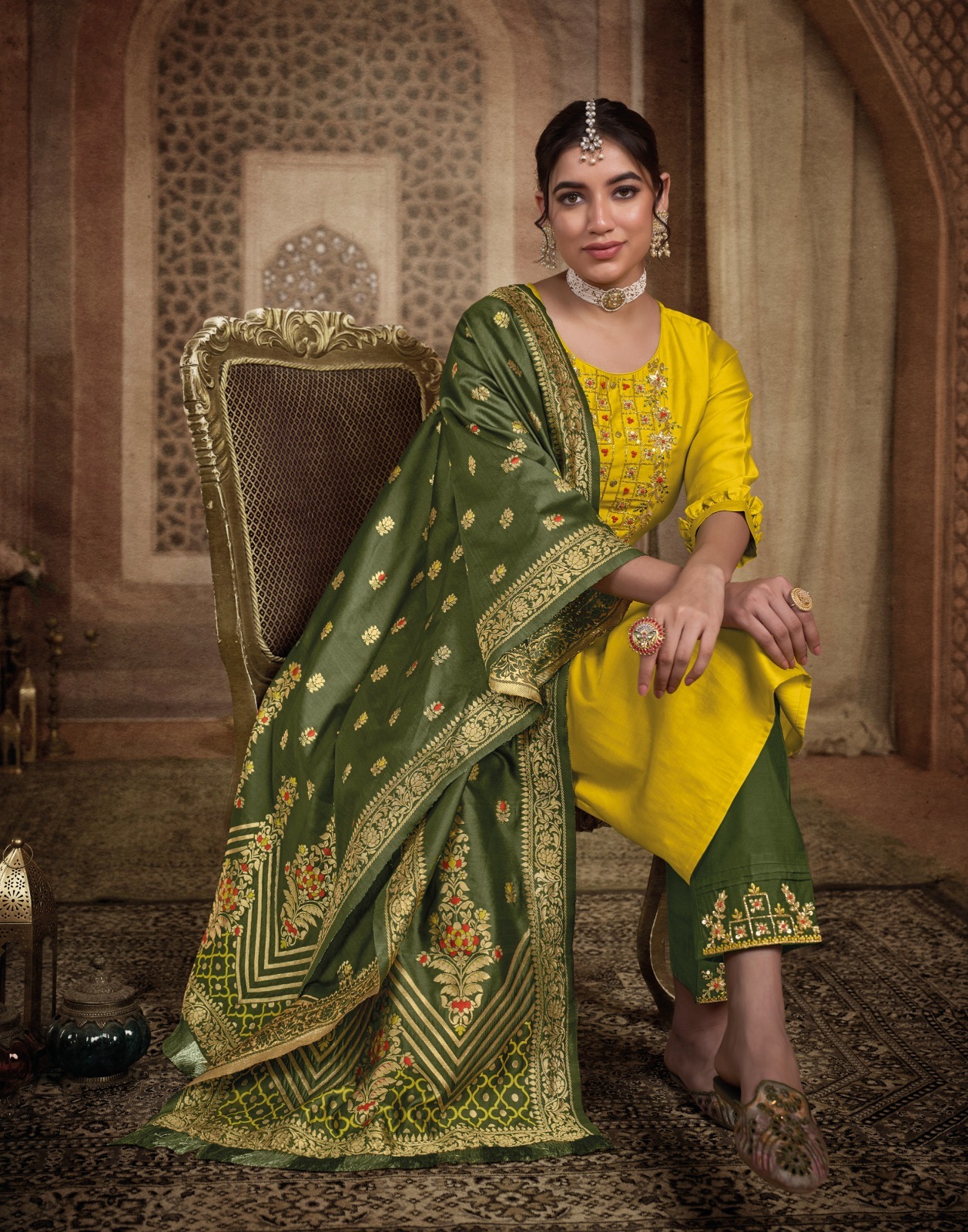 Milan Silk With Pure Handwork Pure Cotton Inner Kurtis