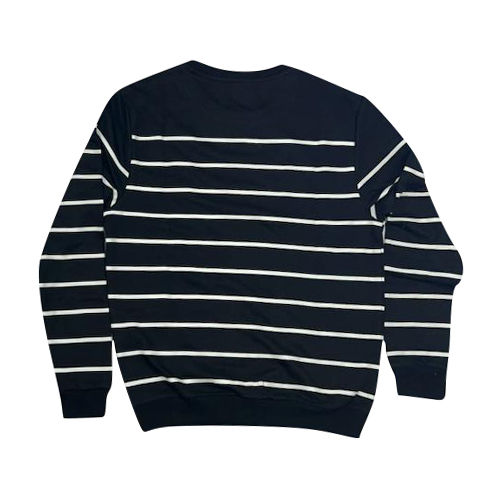 Mens Crew Neck Striped Sweatshirt