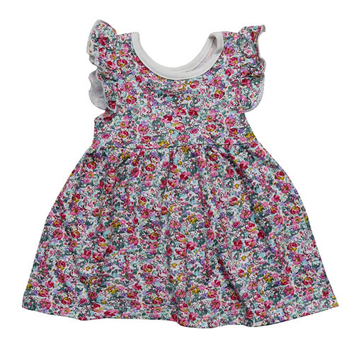 Multicolor Baby Girls Aop Knit Dress