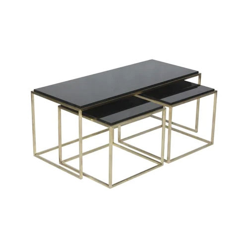 Stainless Steel Console Table With Glass Top