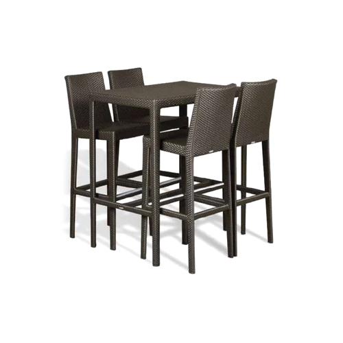 Four Seater Restaurants Wicker Dining Table Set