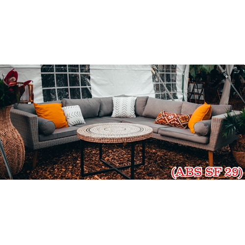 Wicker Sofa Set With Round Table