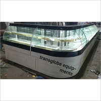 Silver L Shape Cold Display Counter