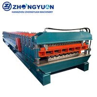 Double Layer Galvanised Metal Roof Tiles Roll Forming Machine