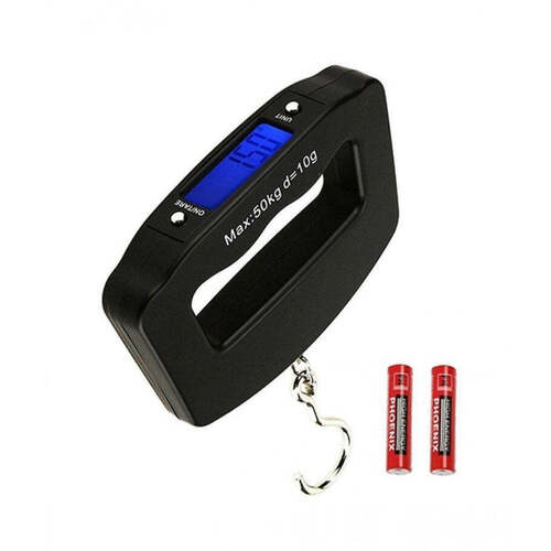 Plastic Black Digital Portable Luggage Scale With Lcd Backlight (50 Kg) (0548)