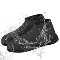 NON-SLIP SILICONE RAIN REUSABLE ANTI SKID WATERPROOF FORDABLE BOOT SHOE COVER (LARGE) (4866A)