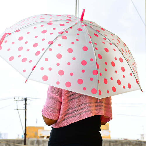 Multi / Assorted Dot Printed Umbrella For Men And Women Multicolor (6258)