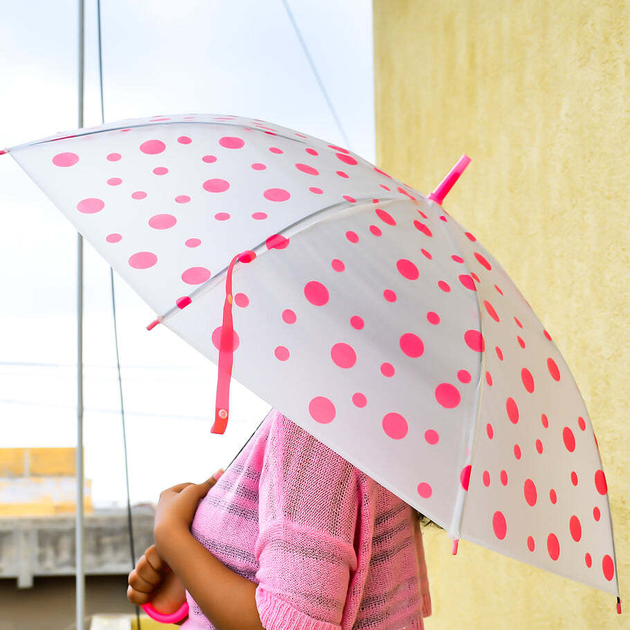 Dot Printed Umbrella for Men and Women Multicolor (6258)