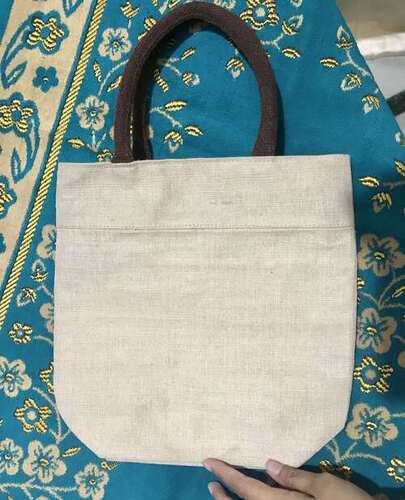 Juco Bag - Natural or White 11x11 Inches | Customized Color Design Logo Moisture Proof Recyclable Flexiloop Handle