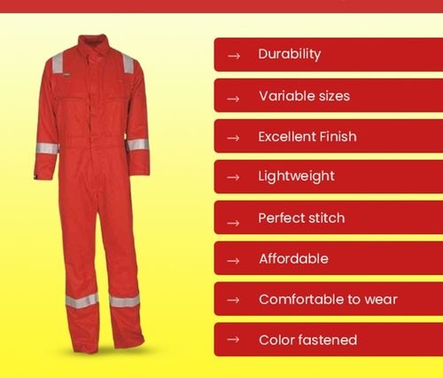 BOILER SUIT FIRE RETARDENT