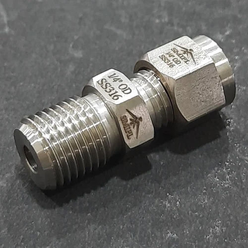 Silver Stainless Steel Male Connector