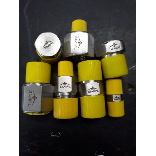 Yellow/Silver Stainless Steel Female Connector