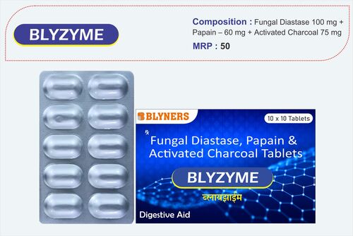 Fungal Diastase Papain and Activated Charcoal Tablets