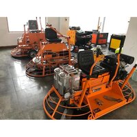 Ride On Trowel Machine - Steel Material, Orange Color | Automatic Operation, Manual Control, Industrial Use, Warranty Included