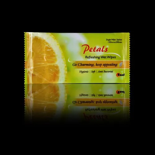 Petals Single Wipes - Non Woven Spun Lace, 150 x 200 mm | Antibacterial, Soft, Ideal for Personal Use, Store in Dry Place