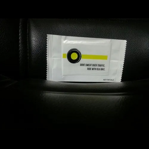 Bikes Single Wet Wipes - Non Woven Fabric, 150 X 200 mm, White | Dry Place Storage, Personal Application