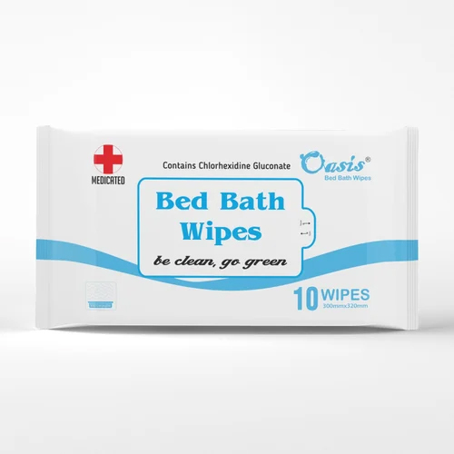 Oasis Bed Bath Wipes - Soft, Durable Fabric, 30 x 32 cm | Ideal for Gentle Cleansing and Refreshing Skin