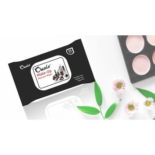 Make Up Remover Wet Wipes - Non-Woven Material, Medium Size , White Color for Effortless Beauty Application in a Convenient Format