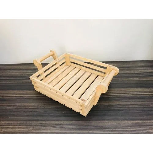 11x12x3.6 Inch Pine Wooden Basket