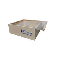 10x10x4 Inch Pine Wood Sliding Box - Light Brown, Wooden Material | Durable, Eco-friendly, Easy To Clean, Lightweight, Multipurpose Design