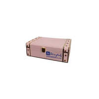 10x7x3.5 Inch Leather Finished Trunk Box - Leather Finish, Pink Color, Plain Pattern | Attractive Design For Personal And Event Storage