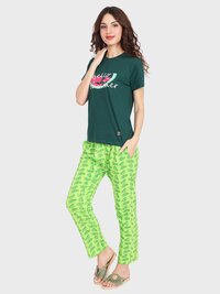 Evolove Womens Printed Pajama T Shirt Sets