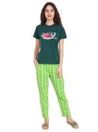 Evolove Womens Printed Pajama T Shirt Sets