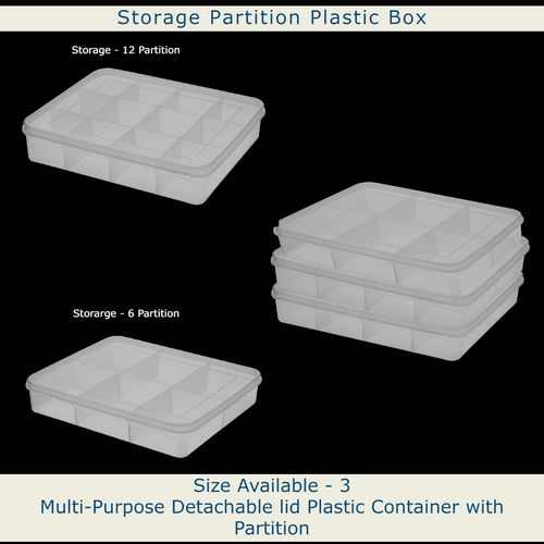 Stackable Plastic Box with Partitions