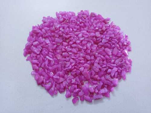 pink color coated and resin polished chips and aggregate for aquatic and landscaping or vase filler application chips